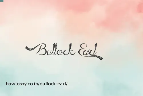 Bullock Earl