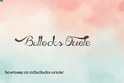 Bullocks Oriole
