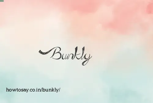 Bunkly