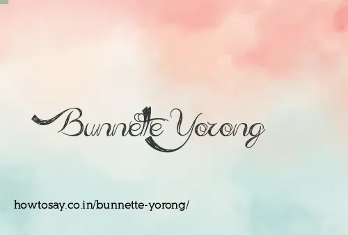 Bunnette Yorong
