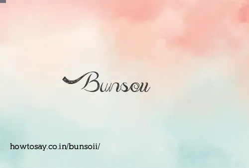 Bunsoii