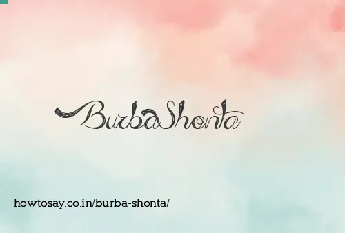 Burba Shonta