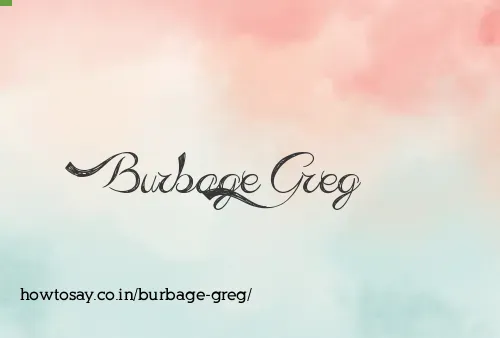 Burbage Greg