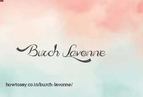 Burch Lavonne