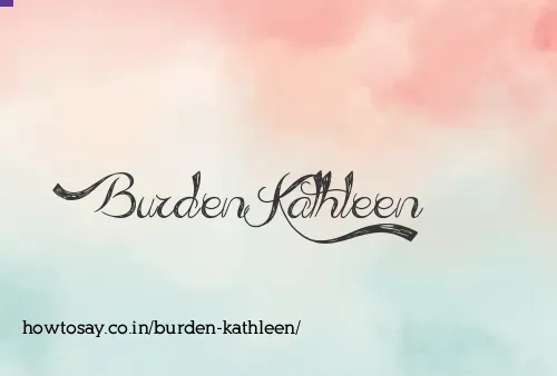 Burden Kathleen