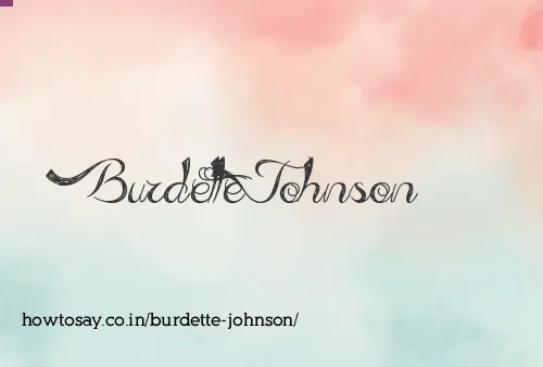Burdette Johnson