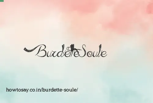 Burdette Soule