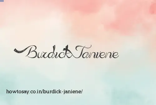 Burdick Janiene