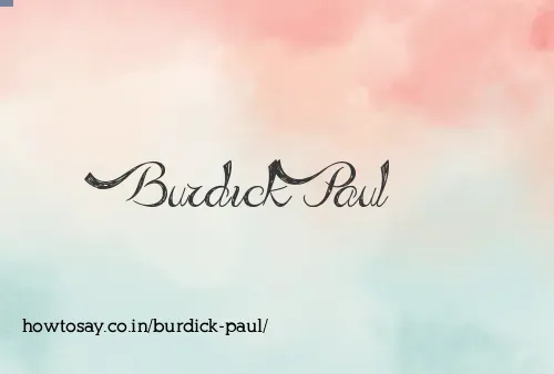 Burdick Paul