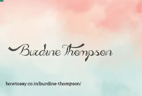 Burdine Thompson
