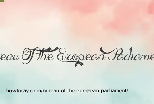 Bureau Of The European Parliament