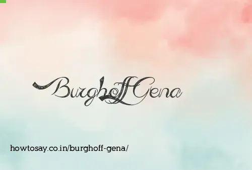 Burghoff Gena