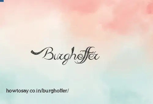 Burghoffer