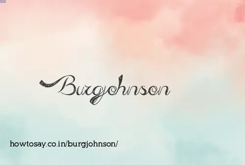 Burgjohnson