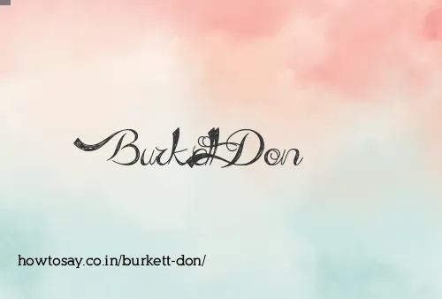 Burkett Don