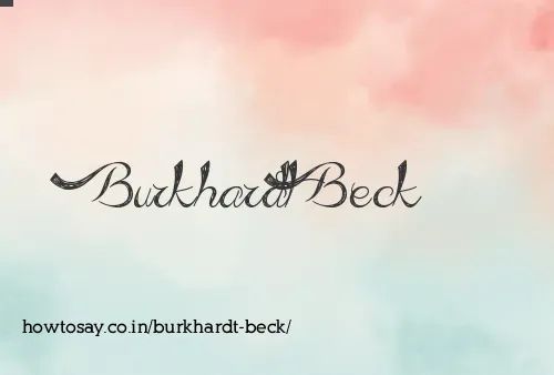 Burkhardt Beck