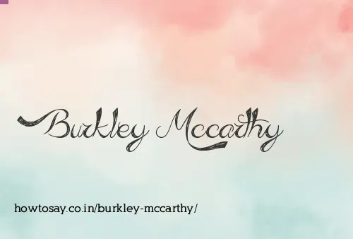 Burkley Mccarthy