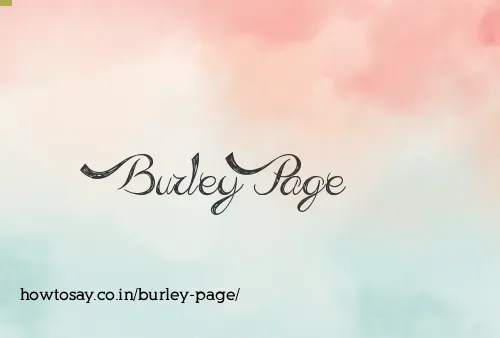 Burley Page