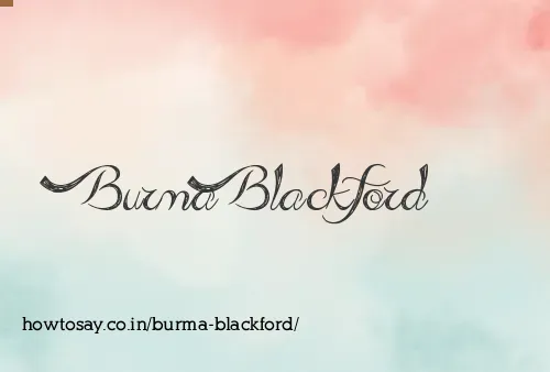 Burma Blackford