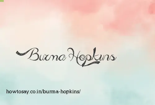 Burma Hopkins