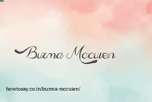 Burma Mccuien