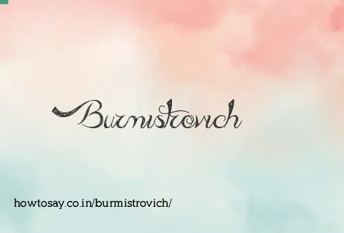 Burmistrovich