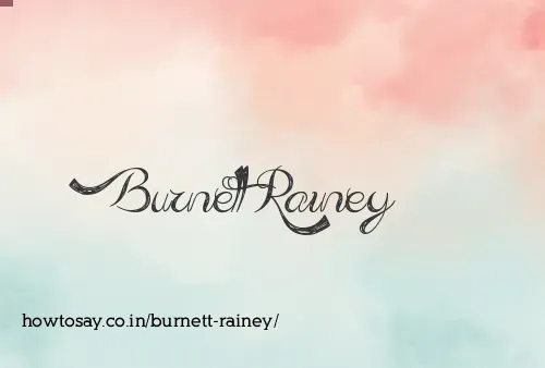 Burnett Rainey