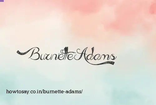 Burnette Adams