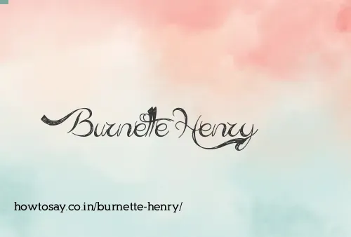 Burnette Henry