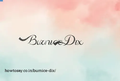 Burnice Dix