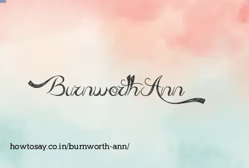 Burnworth Ann