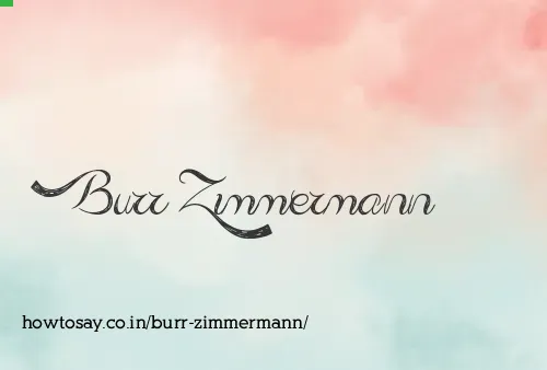 Burr Zimmermann