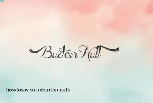 Burton Null