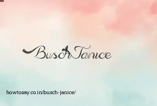 Busch Janice