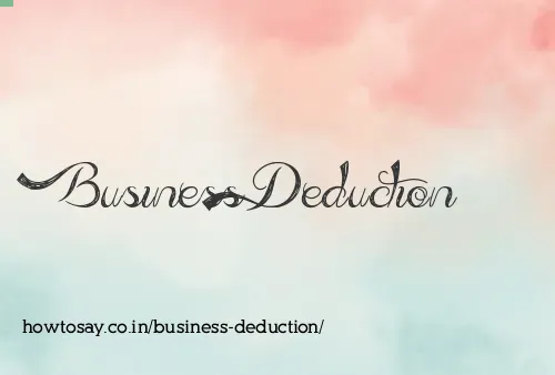 Business Deduction
