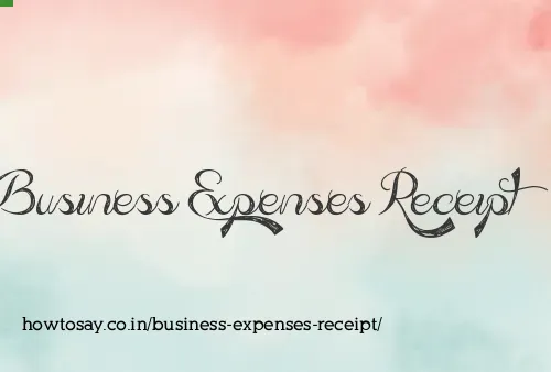 Business Expenses Receipt