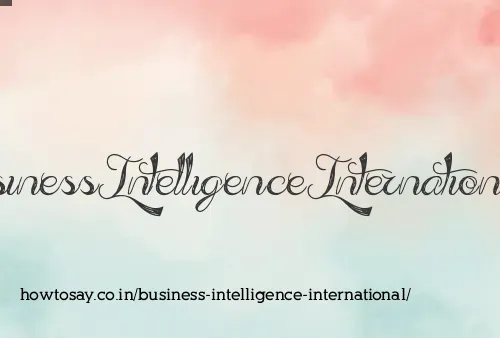 Business Intelligence International