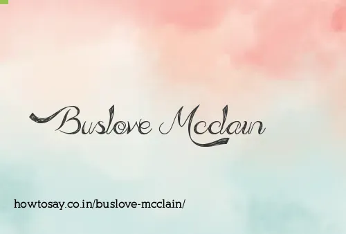 Buslove Mcclain