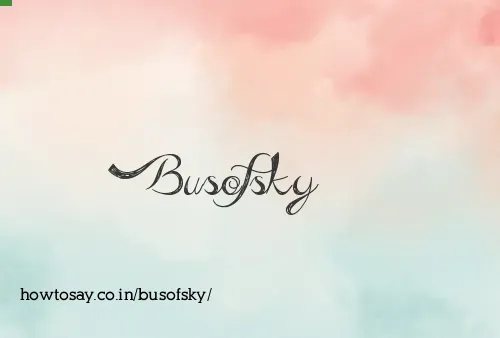 Busofsky