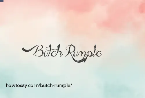 Butch Rumple