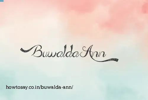 Buwalda Ann