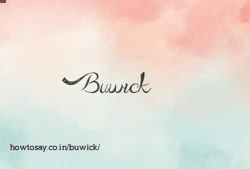 Buwick