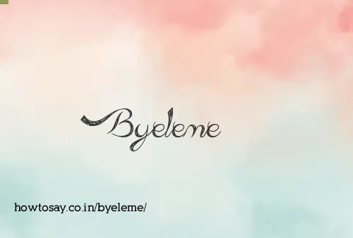 Byeleme