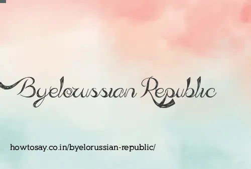 Byelorussian Republic