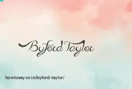 Byford Taylor