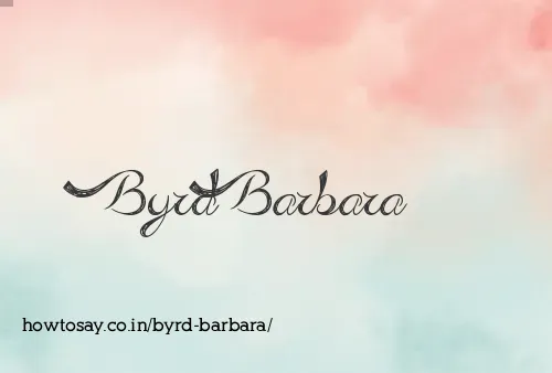 Byrd Barbara