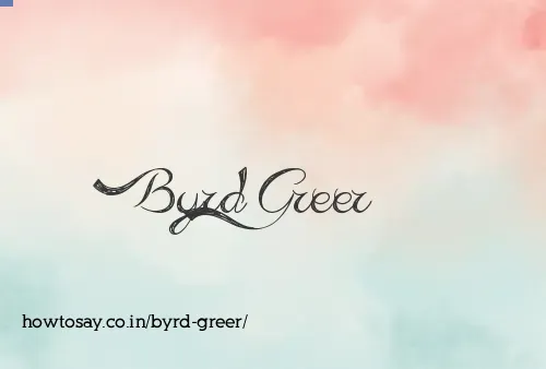 Byrd Greer