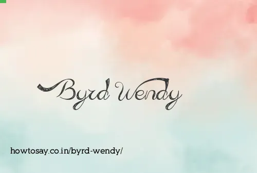 Byrd Wendy