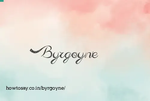 Byrgoyne