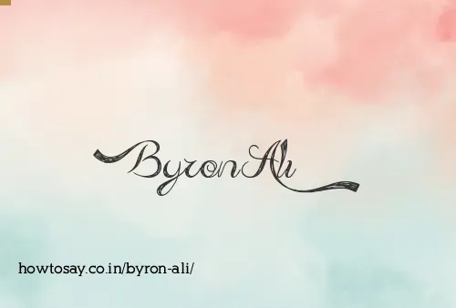 Byron Ali
